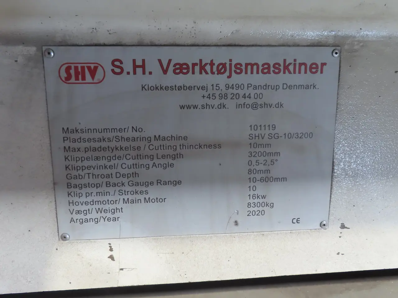 Billede 5 - Pladesaks SHV SG-10/3200