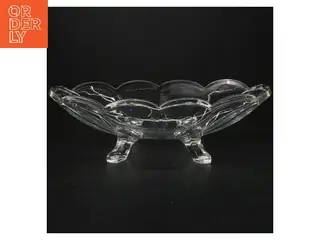 Glas serveringsskål på ben (str. 29 cm)