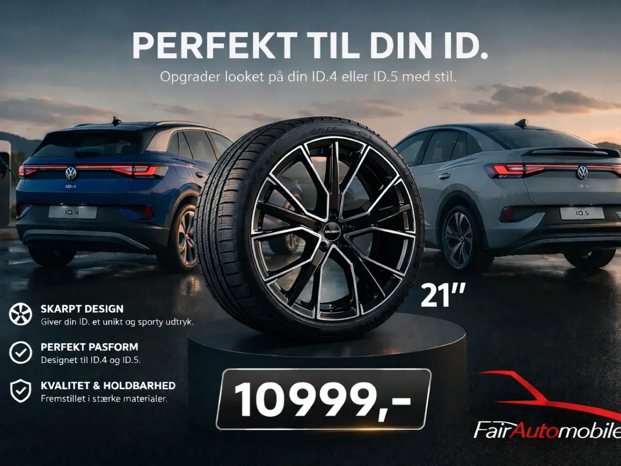 Billede 1 - Fælge med dæk 21” til ID.4 eller ID.5