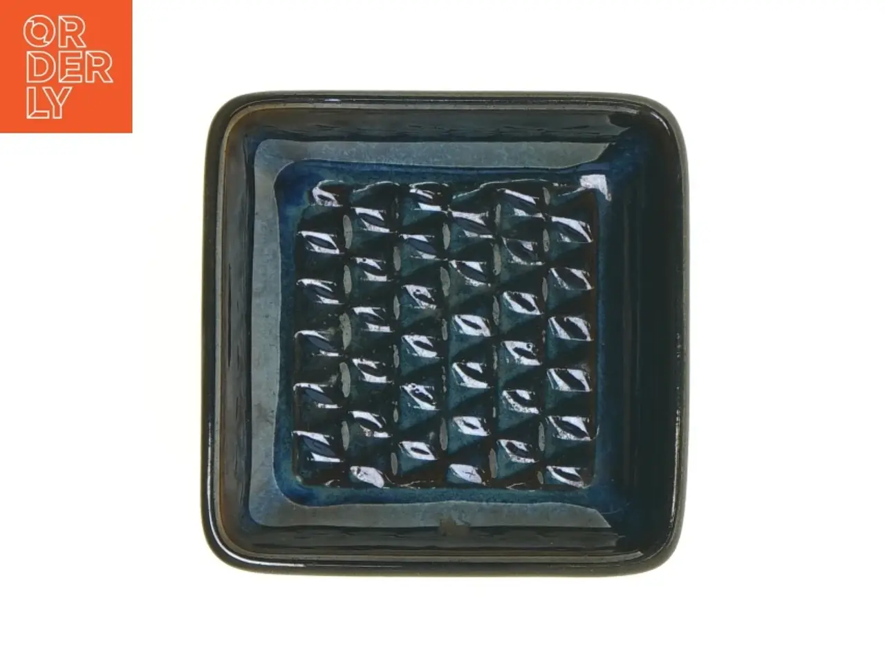 Billede 5 - Retro blå keramik askebæger - Søholm (str. 12 x 12 x 3 cm)