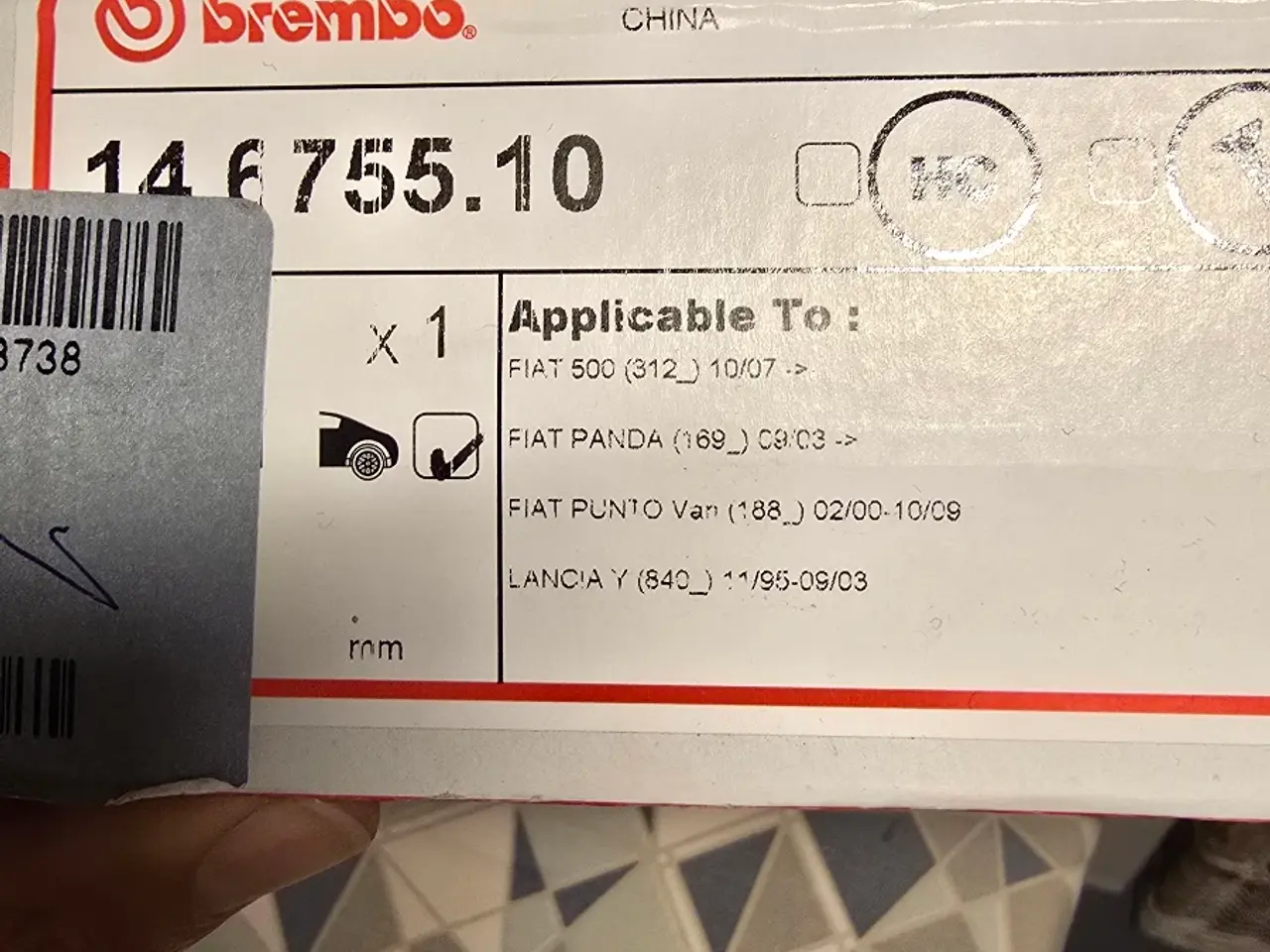 Billede 2 - Brembo bremsetromle og bakker Fiat Panda