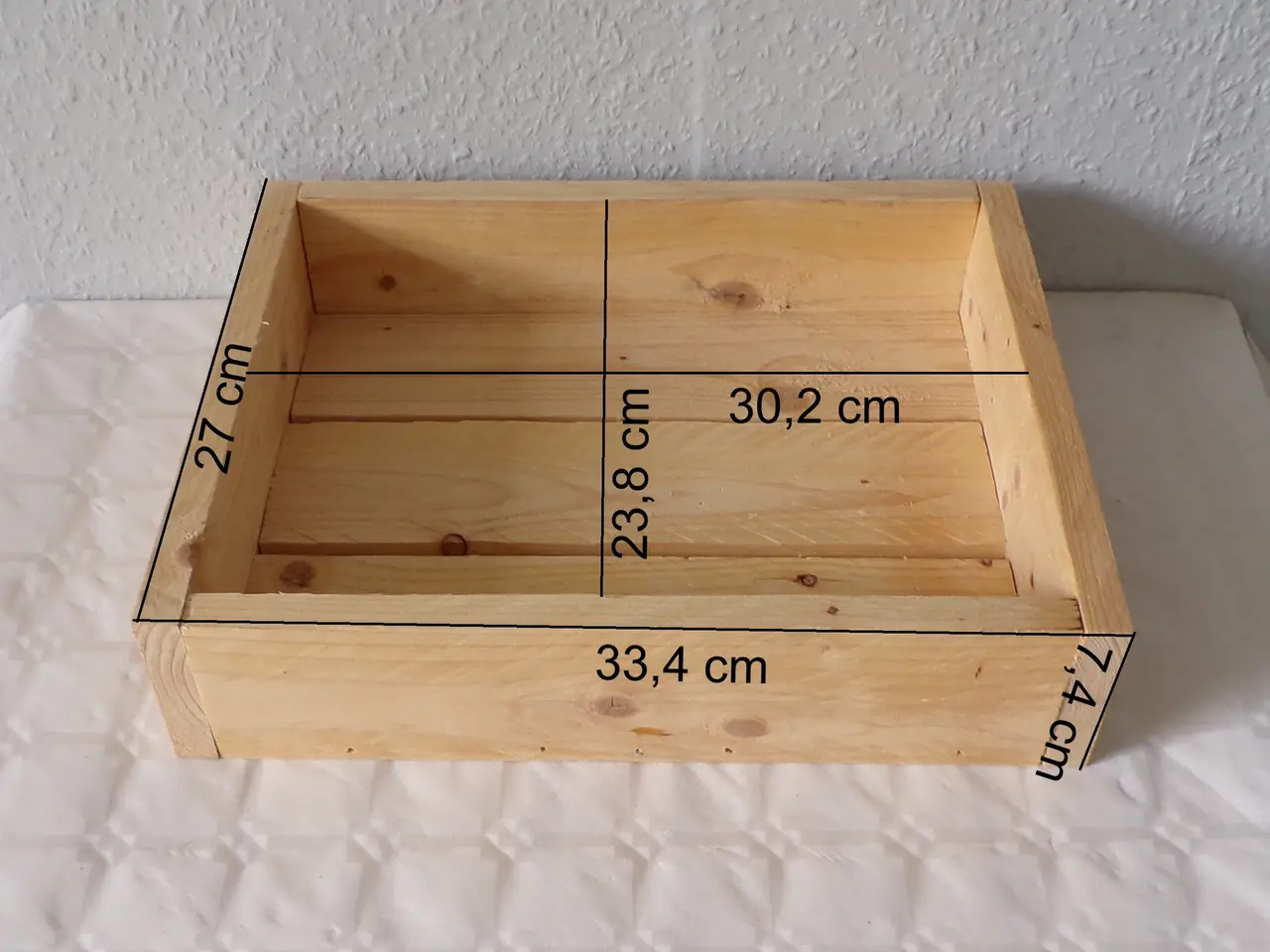 Billede 9 - Bakke i genbrugstræ 33,4 x 27 cm