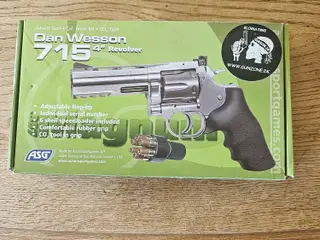 Revolver, CO2, Dan Wesson 715 4", Sølv