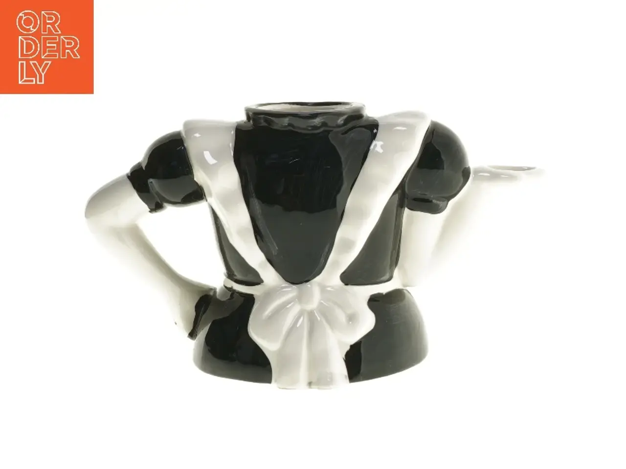 Billede 2 - Keramisk vase i form af tjenestepige (str. 13x12x24 cm)