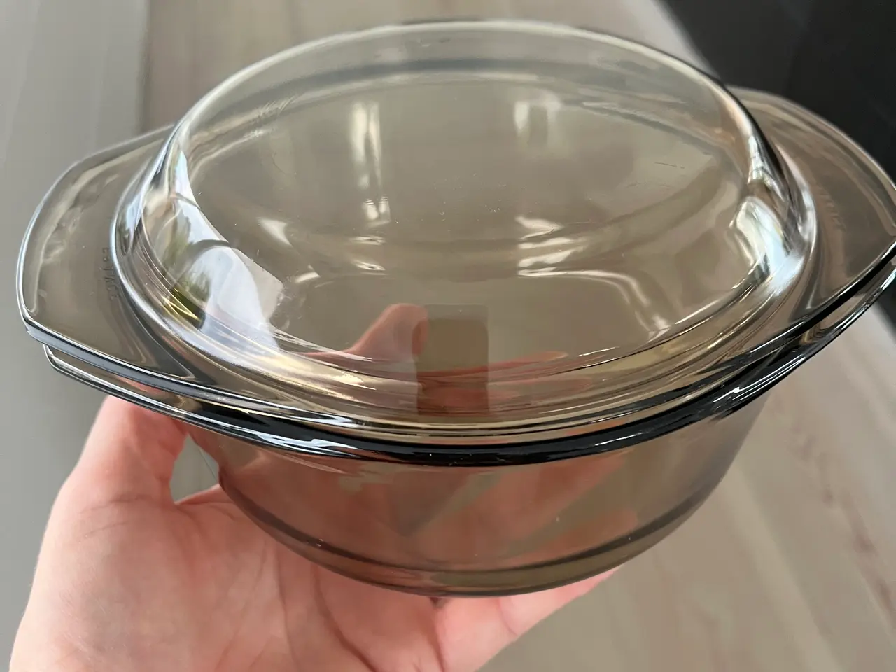 Billede 2 - Fransk ovnfast glasskål med låg 
