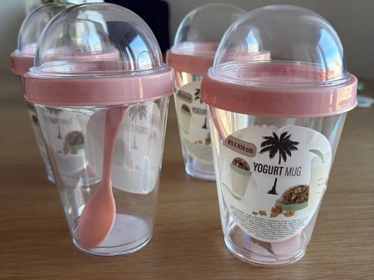 Billede 2 - Yoghurtkopper med ske og låg