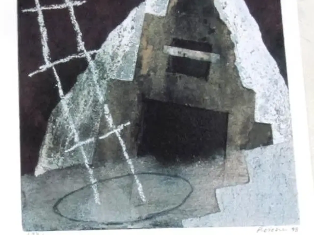 Billede 1 - Litografi P. Eichen, motiv: "Arkitektur II"