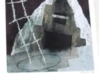 Litografi P. Eichen, motiv: "Arkitektur II"