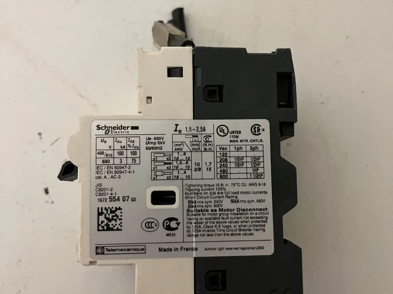 Billede 6 - Schneider Electric GV2-RT07 Motor automatsikring