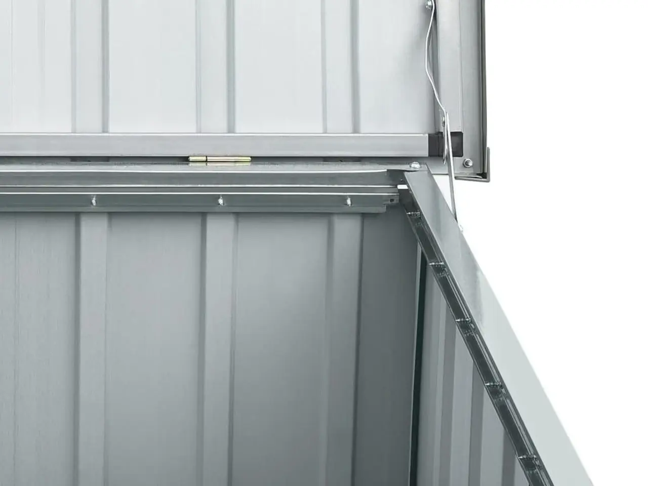 Billede 7 - Hyndeboks 129×67×65 cm - antracitgrå opbevaringskasse i galvaniseret stål