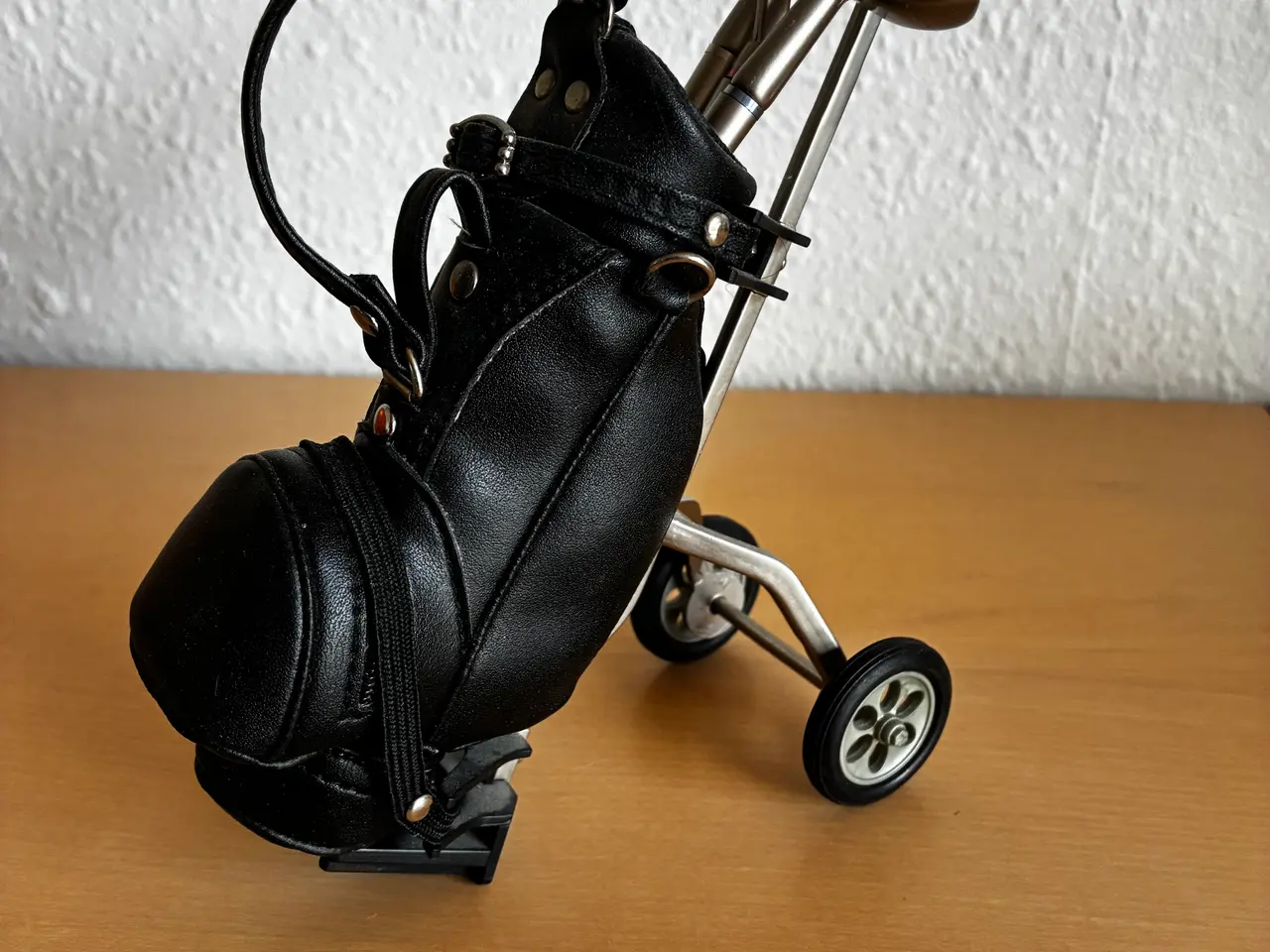 Billede 2 - Mini golfbag på trolley sort