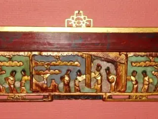 Træudskæring i ramme fra ca. 1880