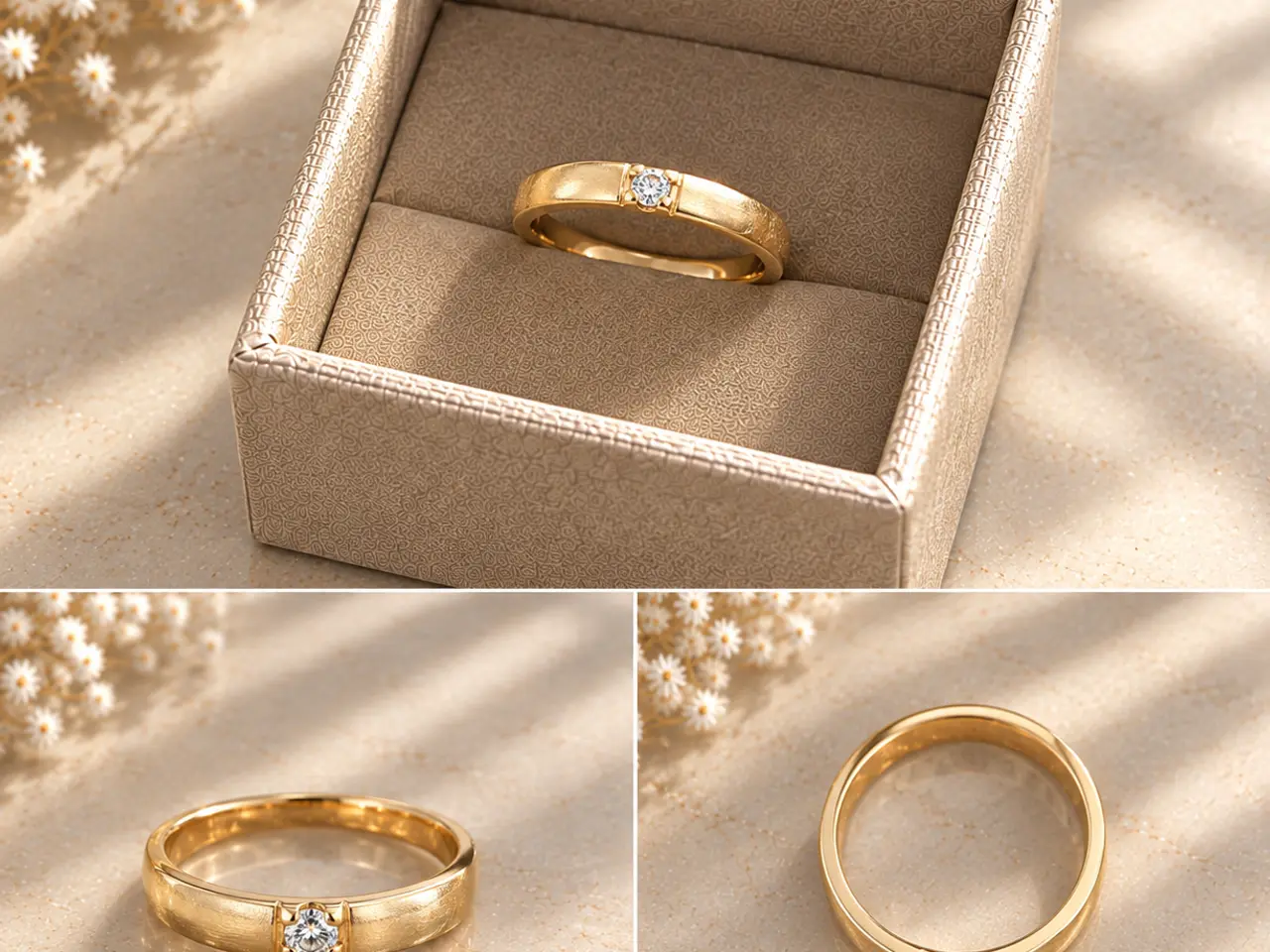 Billede 1 - Elegant Guldring i 14 Karat Guld – 5,8 g – 0,10 ct