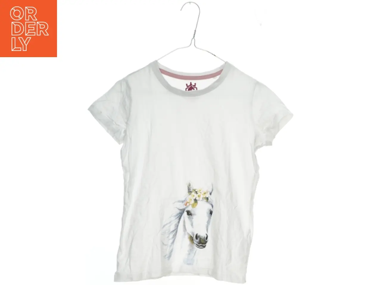 Billede 1 - T-Shirt med hesteprint (str. 158)