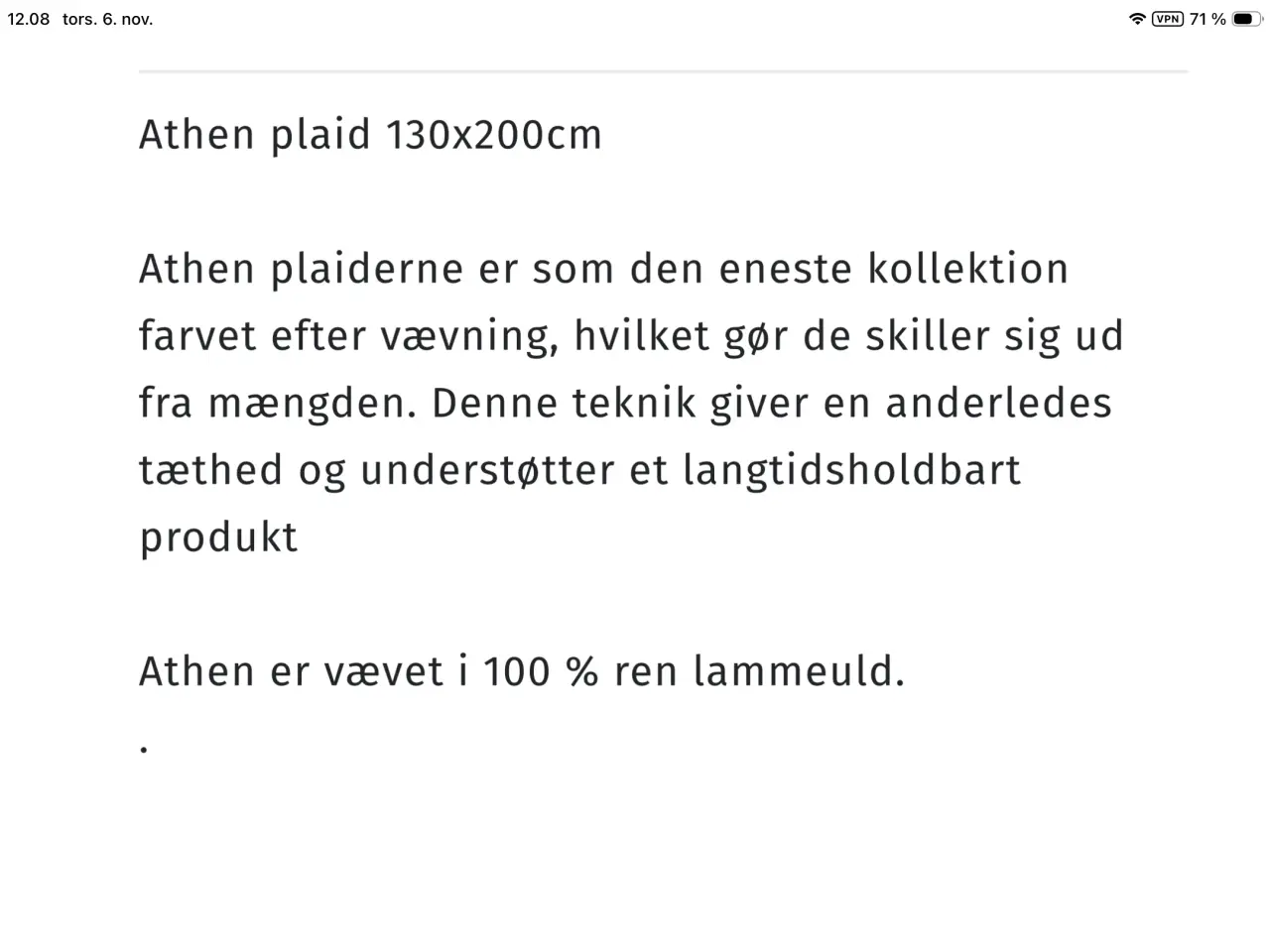 Billede 2 - 100% lammeuld’s tæppe fra Silkeborg uldspinneri