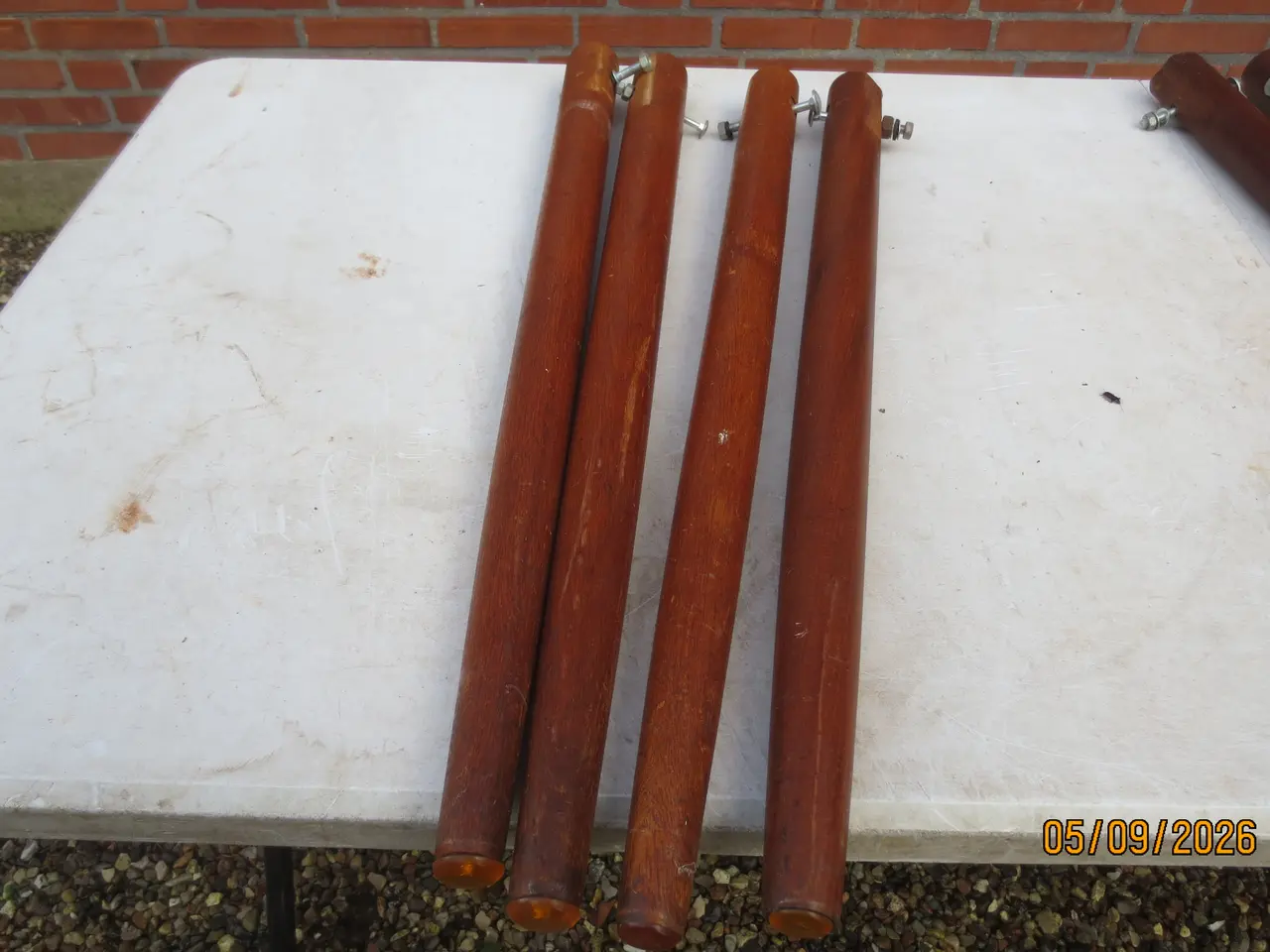 Billede 2 - 8 stk Teak Bordben