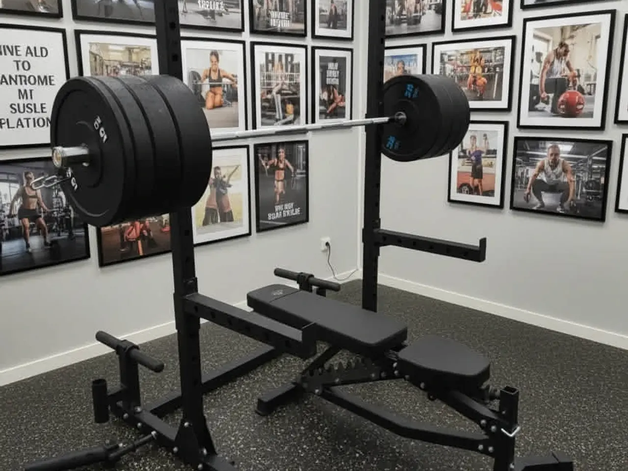 Billede 1 - Komplet Squat Rack Sæt 100kg – Bænk, Ol Stang