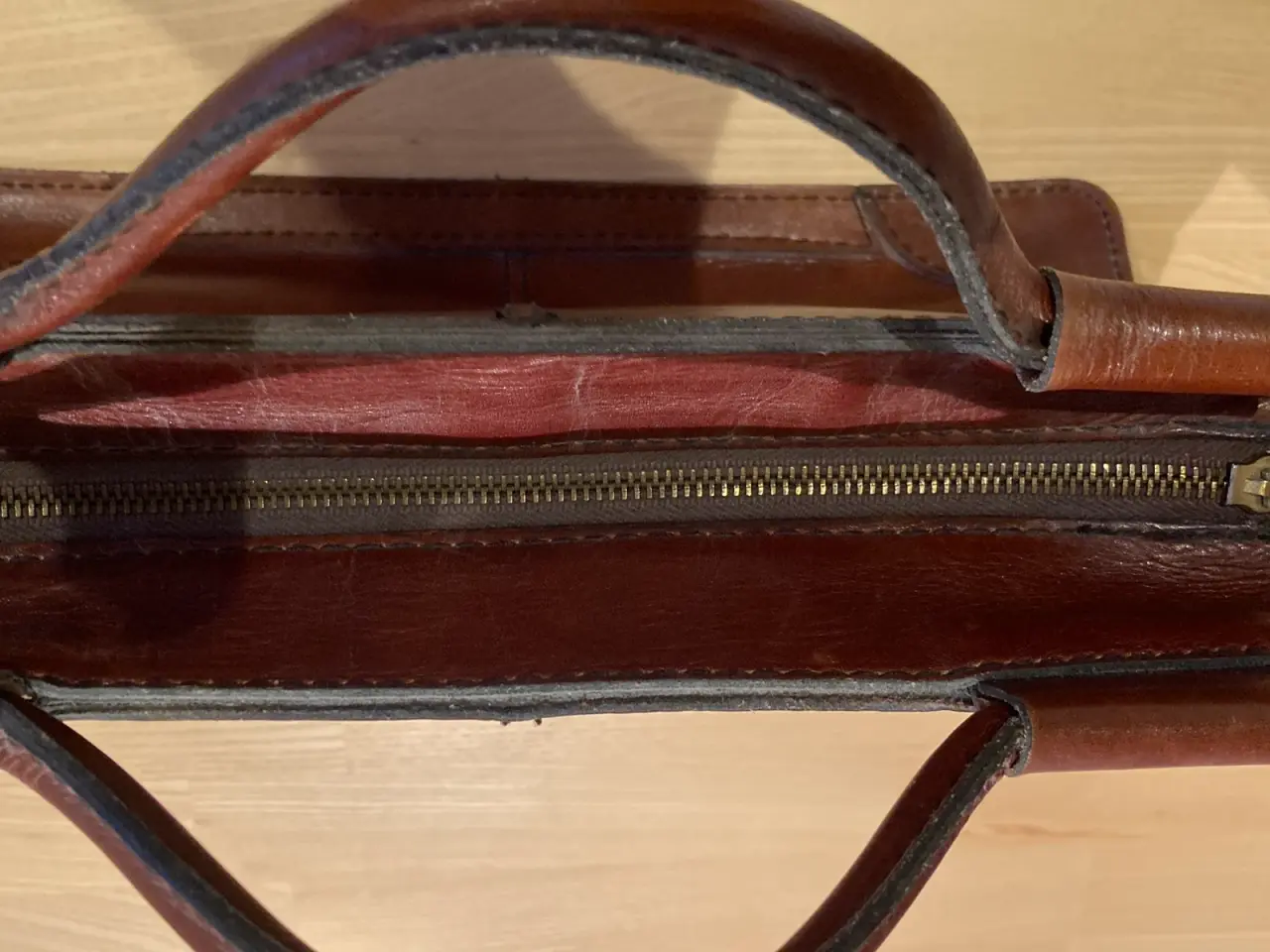 Billede 5 - Lækker vintage cognacfarvet lædertaske