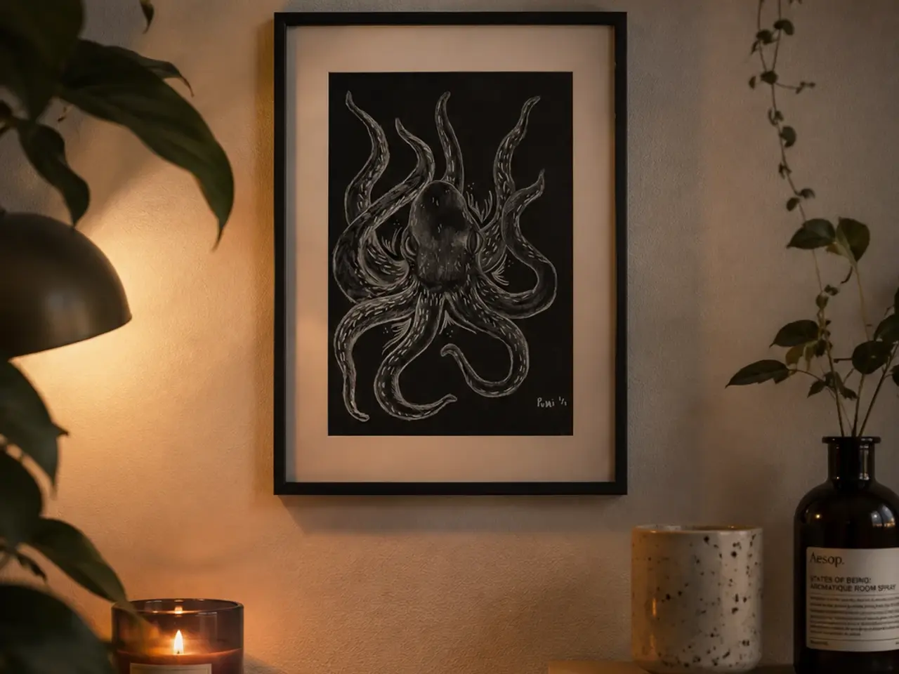 Billede 1 - Original octopus sketch