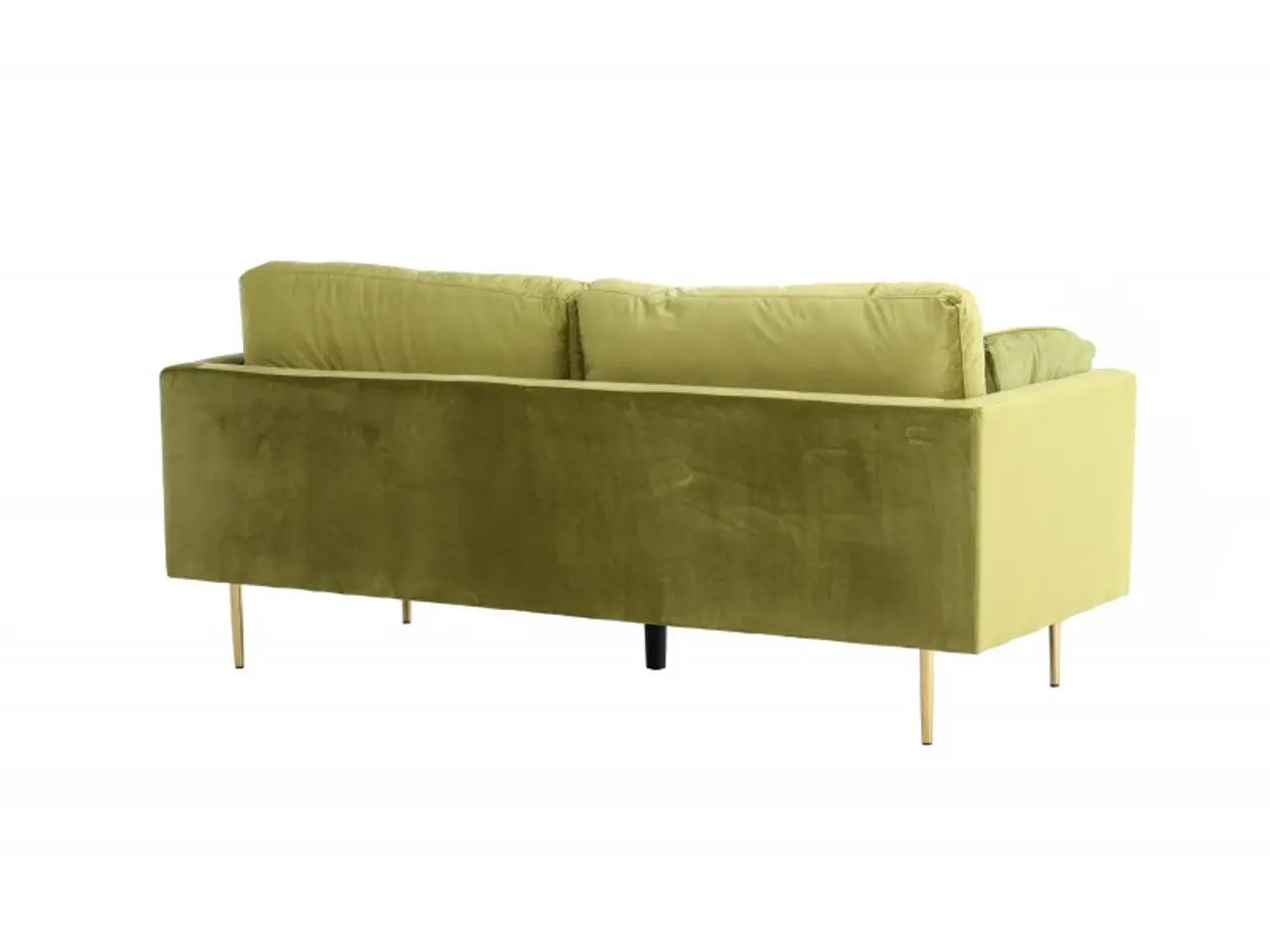 Billede 19 - Boom Sofa Grøn Velour med messingfarvet stålben