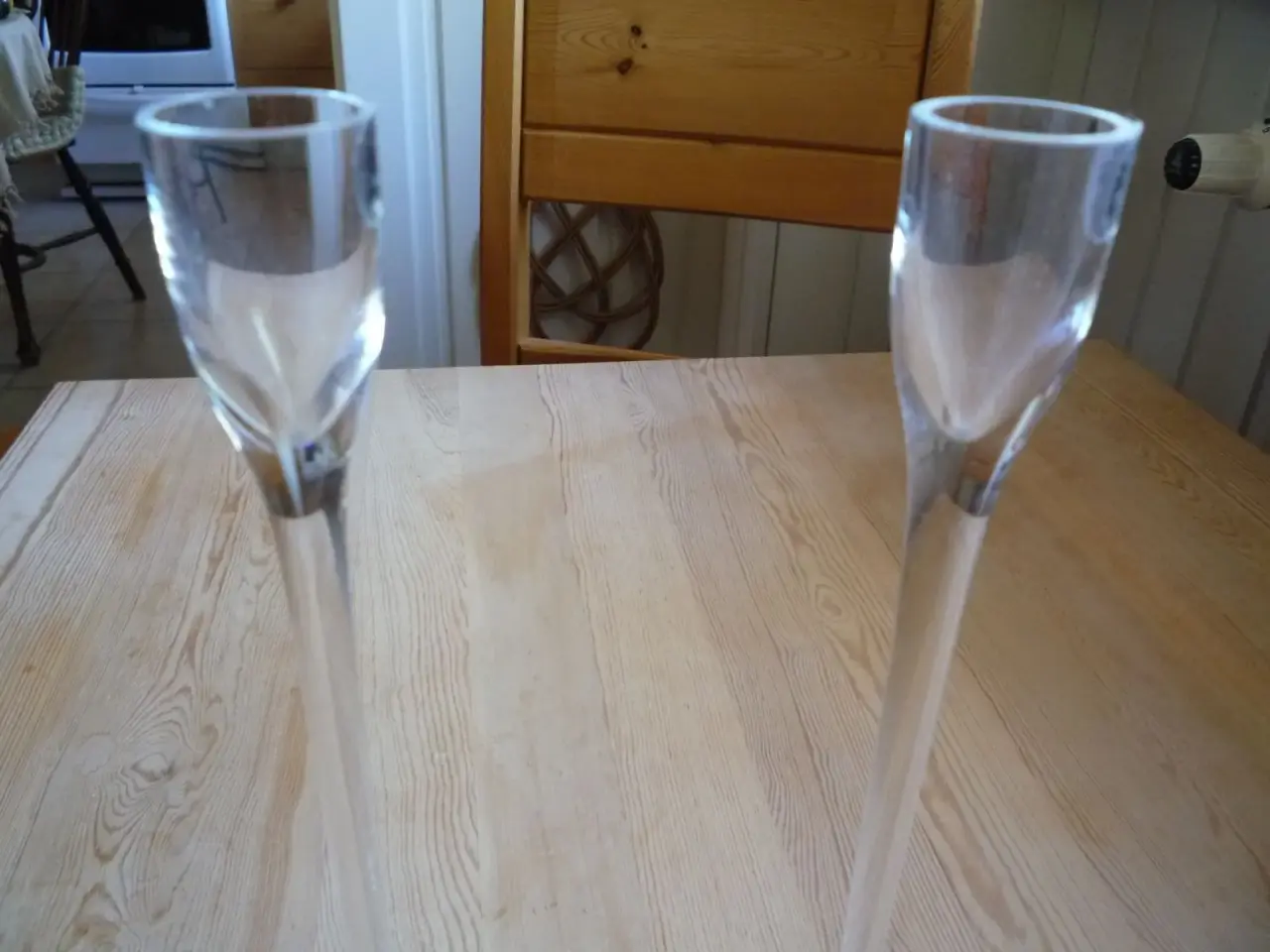 Billede 3 - 2 super flotte lysestager i glas