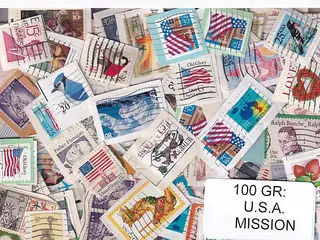 U.S.A. 100 g. Mission - Tæt Klip + Lidt afvaskede - Hjemkommet 1 - 3 - 22