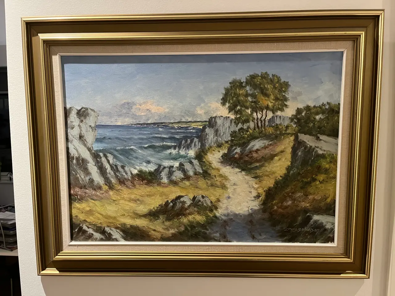 Billede 1 - Oliemaleri fra Bornholm af Louis Bendisen