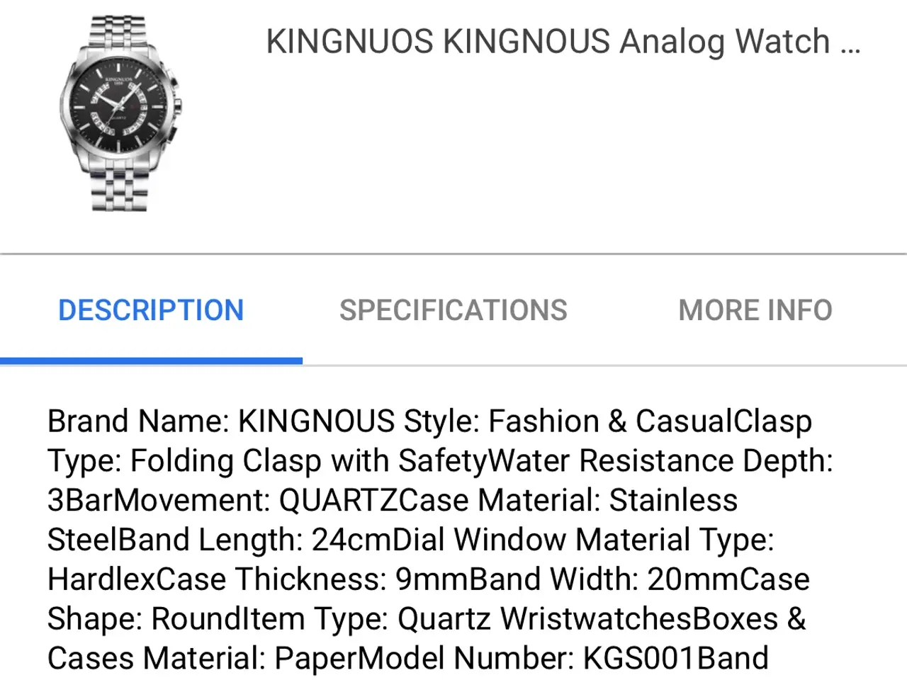Billede 6 - Kingnuos 1850 Quartz 