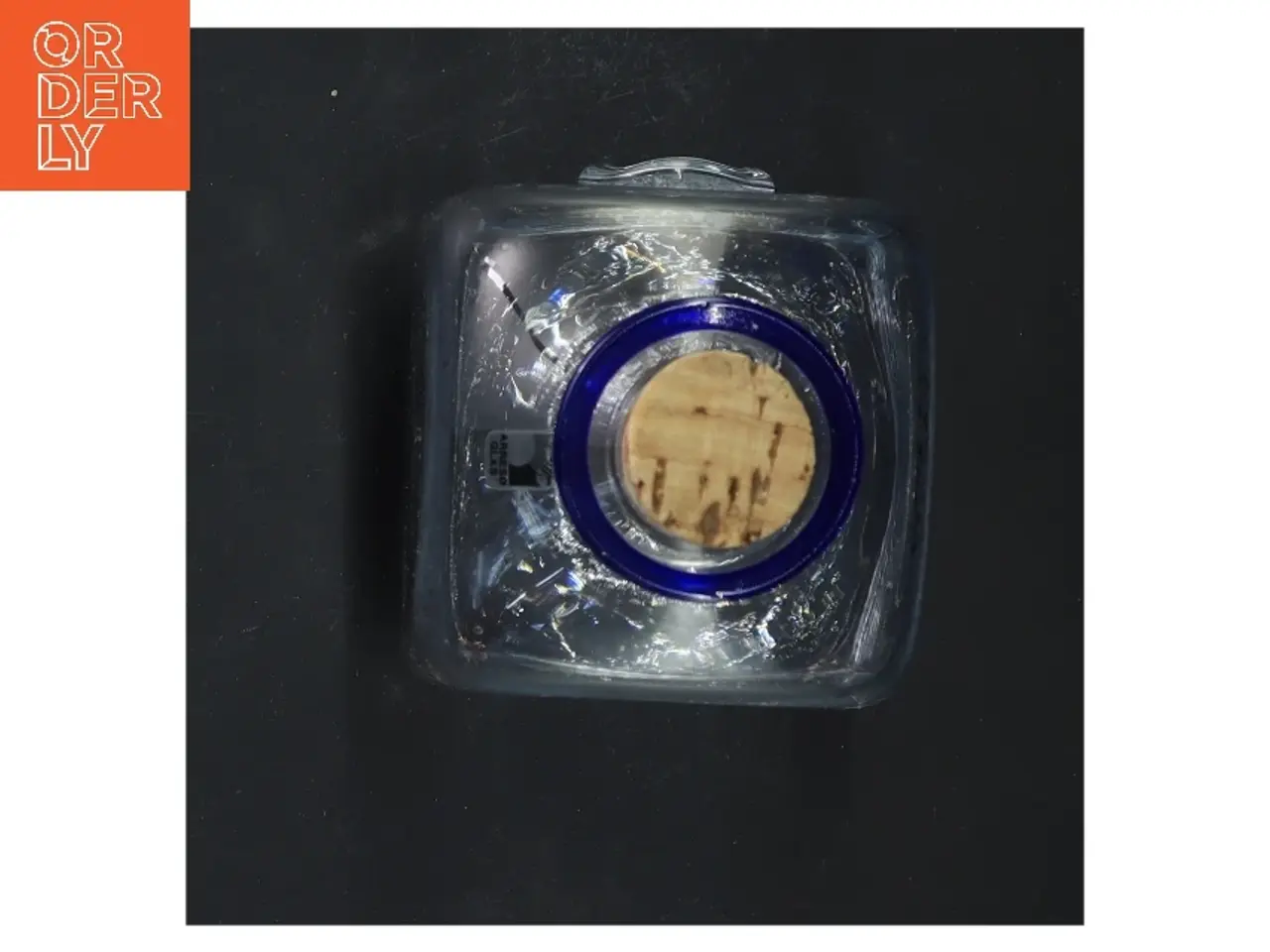 Billede 4 - Glasflaske med korkprop (str. 17x8x8 cm)