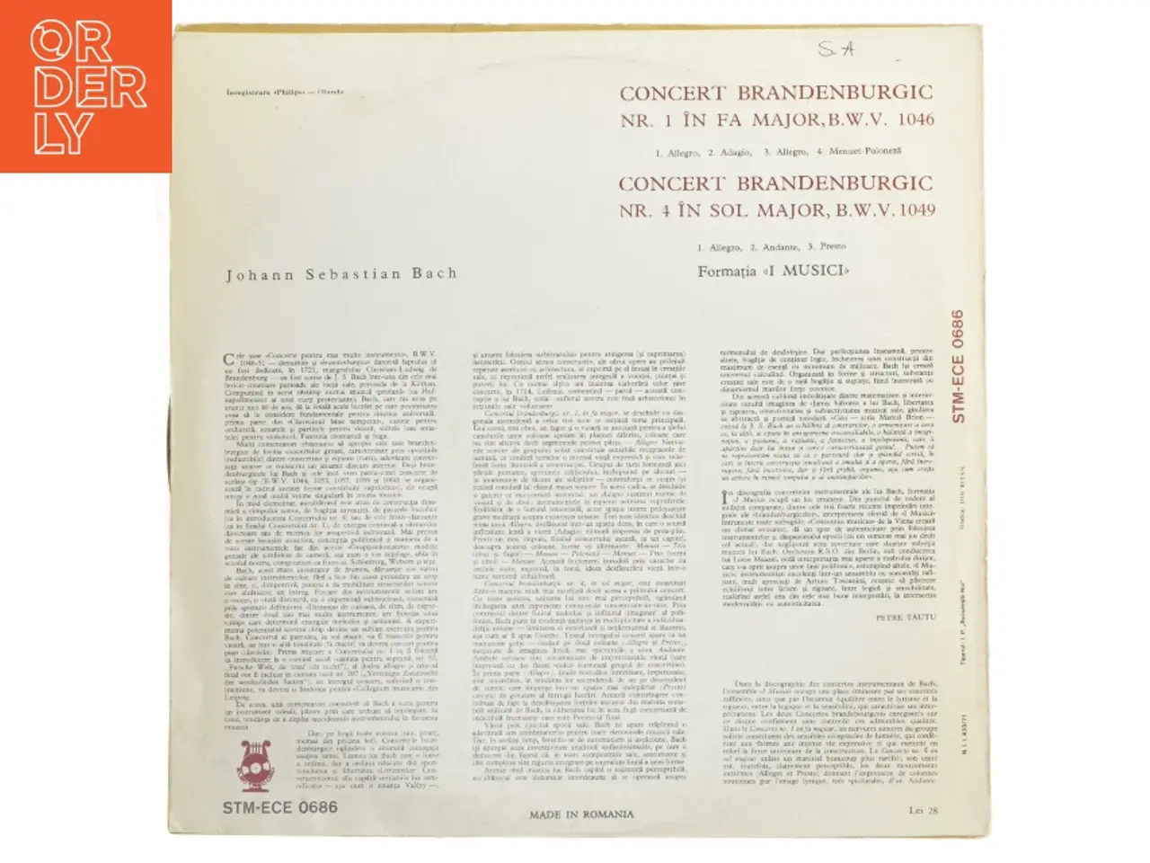 Billede 2 - Brandenburgkoncerter LP af Bach fra Electrecord