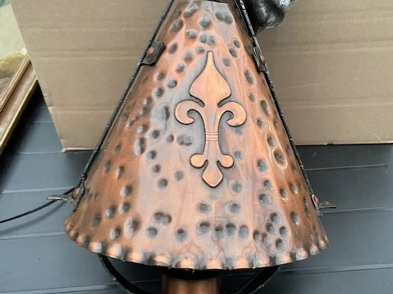 Billede 1 - Gl Kobberlampe til loftophæng