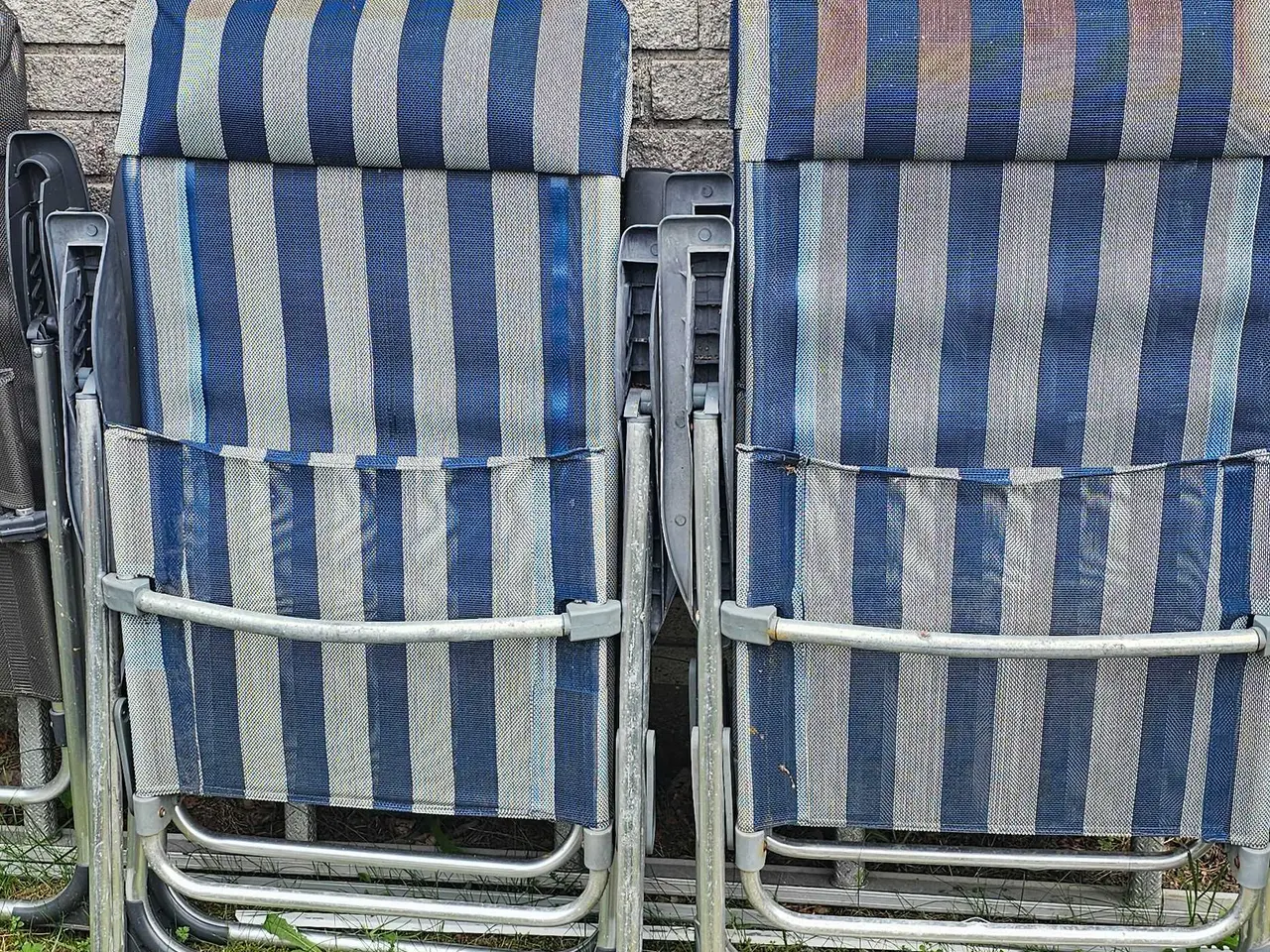 Billede 4 - Camping stole 4 grå 6 blå/hvide
