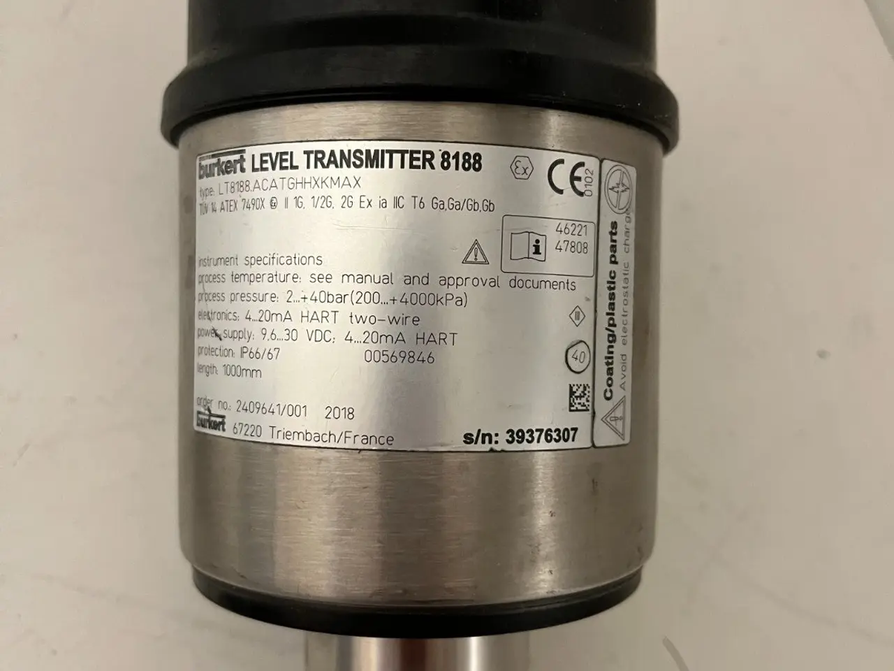 Billede 12 - Bürkert 8188 Level Transmitter Guided Radar 4-20mA