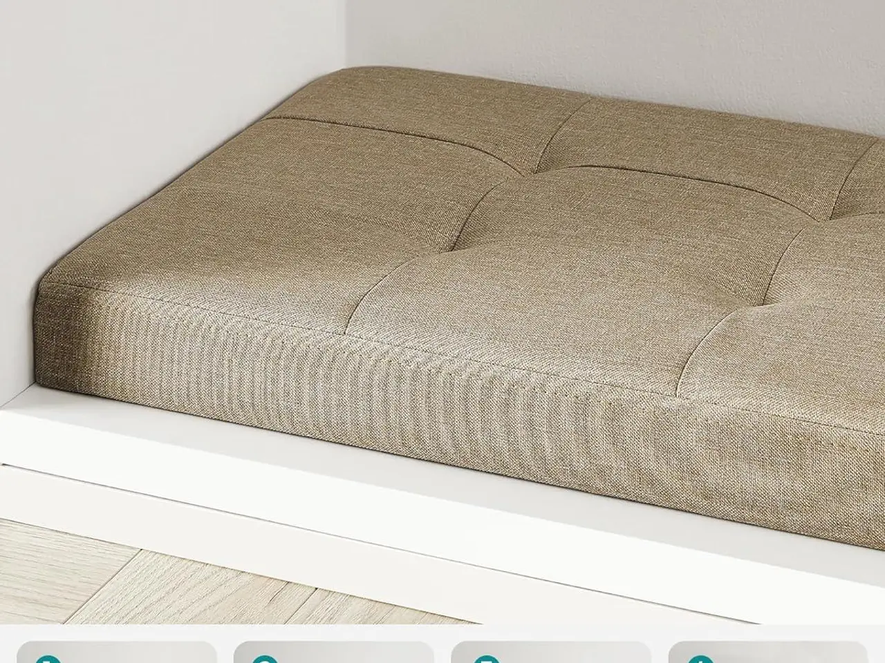 Billede 7 - Foldbar opbevaringsbænk med låg - Camel Brown, 110 cm