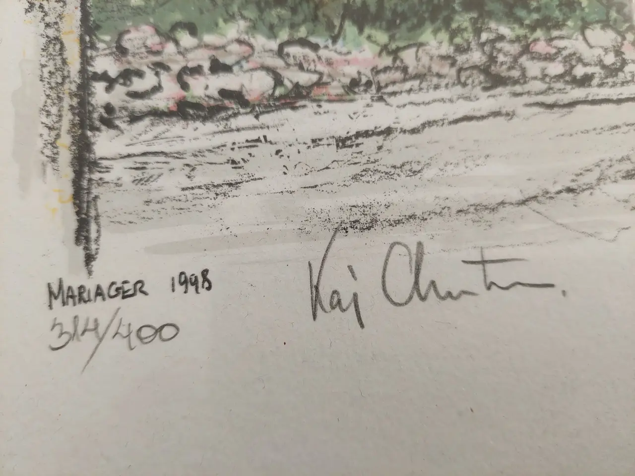 Billede 4 - Signeret Kaj Christensen litografi (31x41cm)