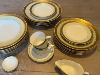 Royal Copenhagen stel Dagmar med guldkant porcelæn