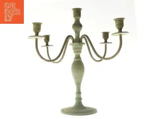 Antik lysestage med fem arme (str. 35 cm)