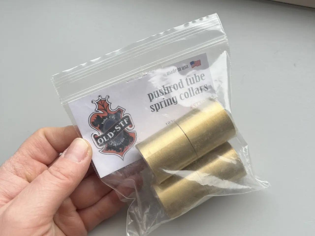 Billede 3 - Pushrod spring collars, messing