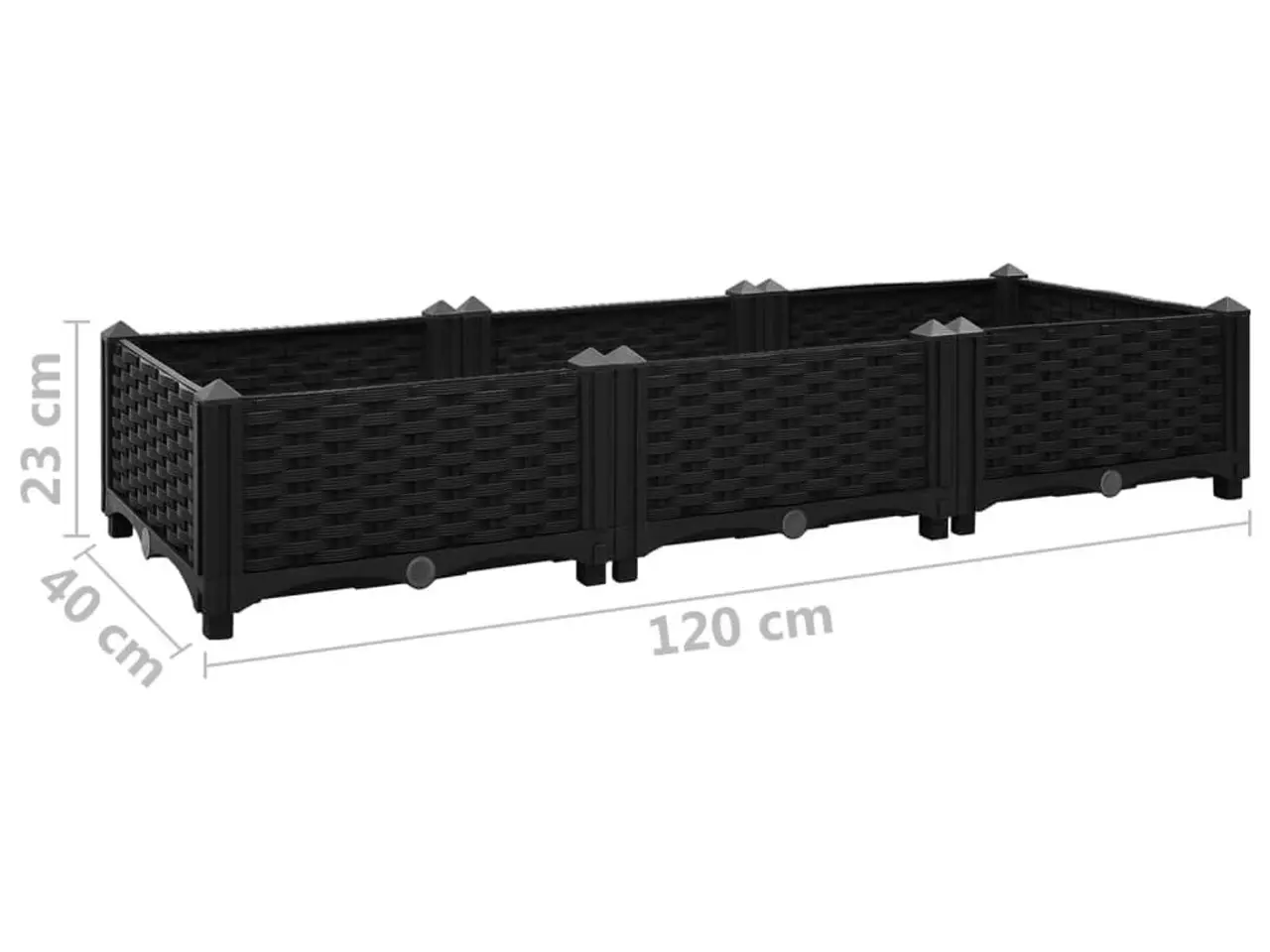 Billede 8 - Højbed 120x40x23 cm polypropylen