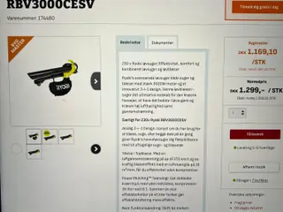 Ryobi blæser og suger