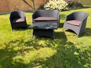 Rattan sofabordssæt