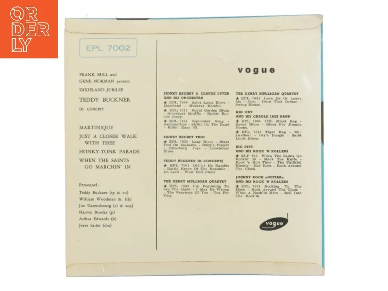 Billede 2 - Teddy Buckner album cover fra Vogue