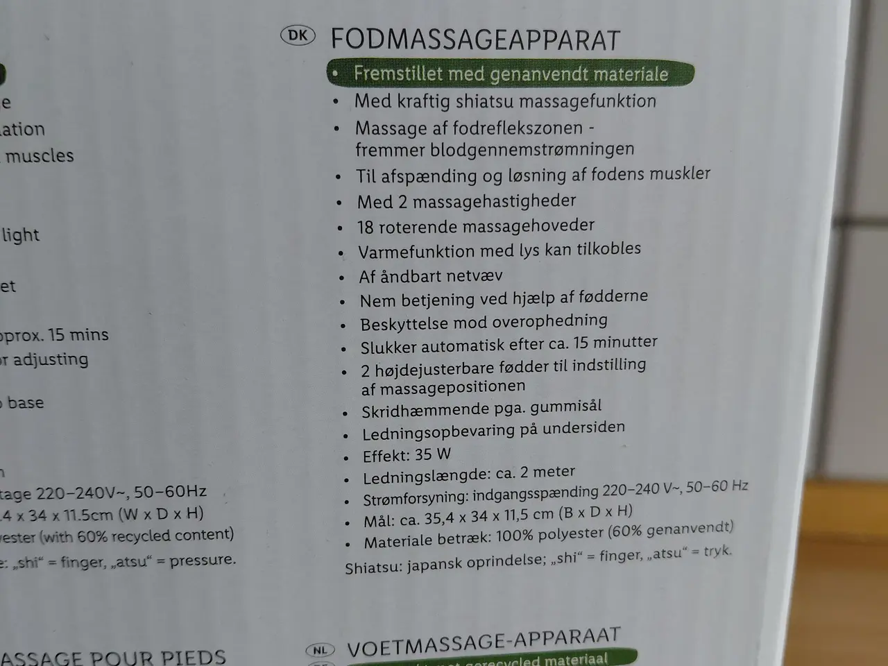 Billede 2 - Nyt fodmassage apparat med varme
