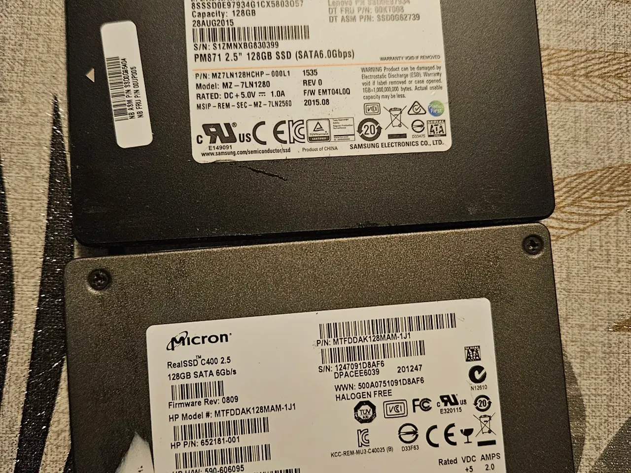 Billede 1 - 2X 128GB SSD HARDDISKE