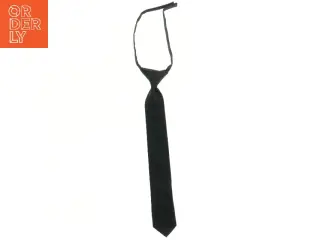 Sort børneslips med justerbar rem (str. 35 cm)