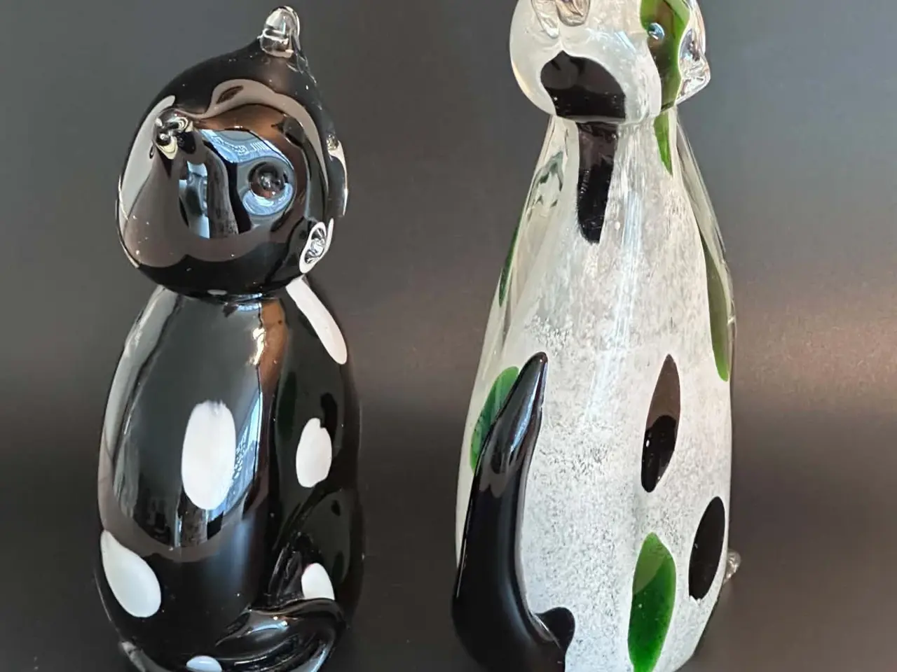 Billede 3 - Søde håndlavede glaskatte i kunstglas.