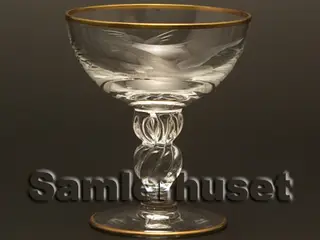 Lyngby Måge Likørglas. H:79 mm. Nye glas.