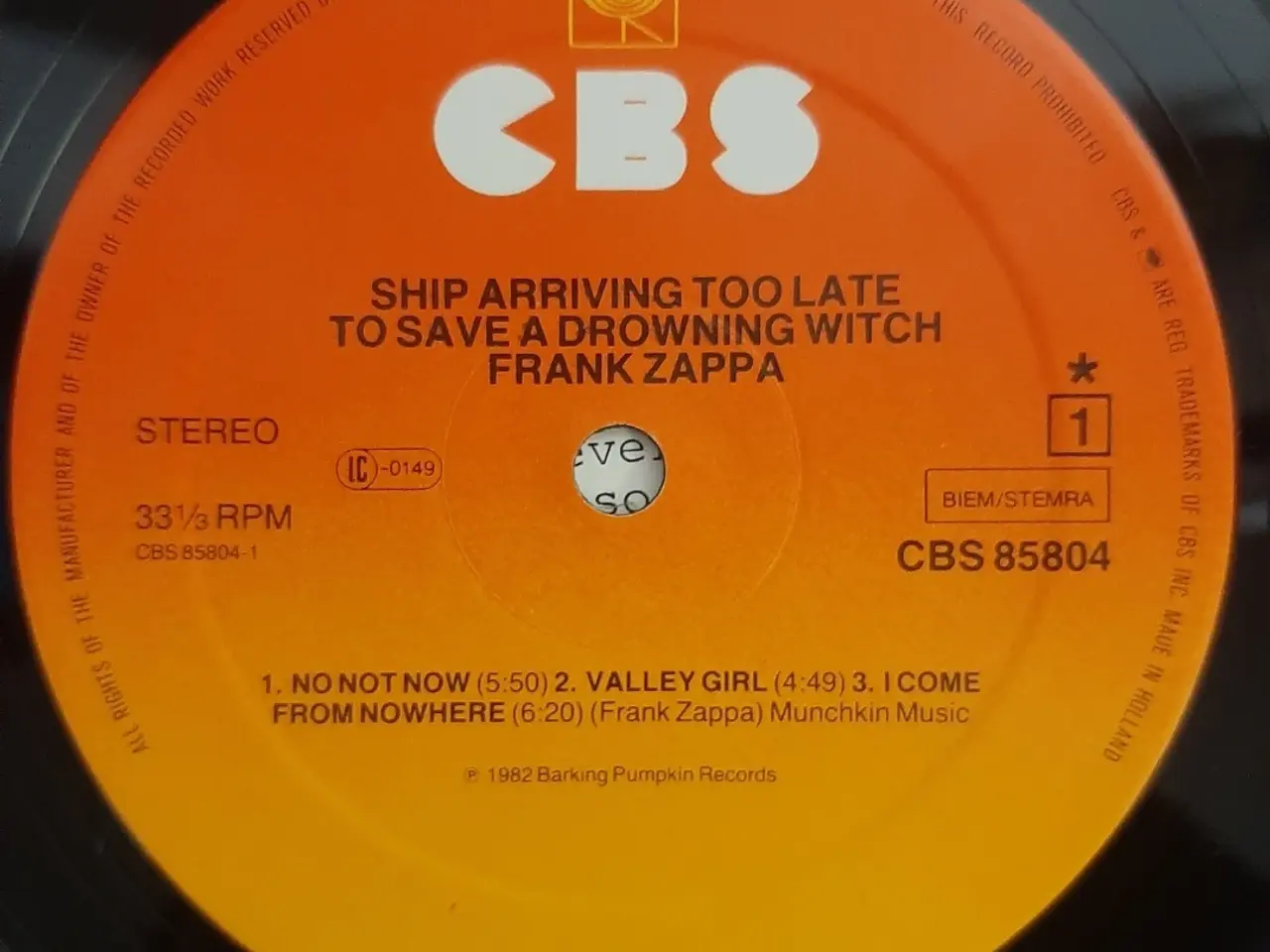 Billede 2 - ZAPPA SHIPS ARRIVING TOO LATE VINYL