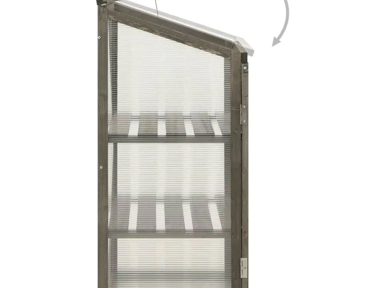 Billede 6 - Drivhus i træ 60 × 45 × 100 cm - massivt fyrretræ med PC-plader
