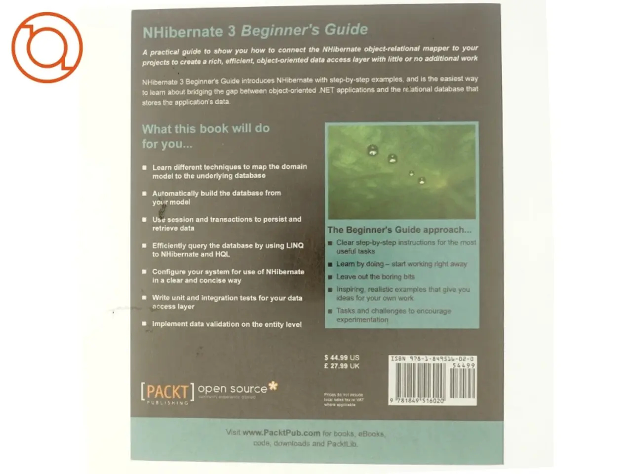 Billede 3 - Nhibernate 3 Beginner's Guide af Gabriel N. Schenker (Bog)